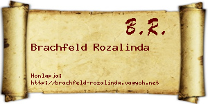 Brachfeld Rozalinda névjegykártya
